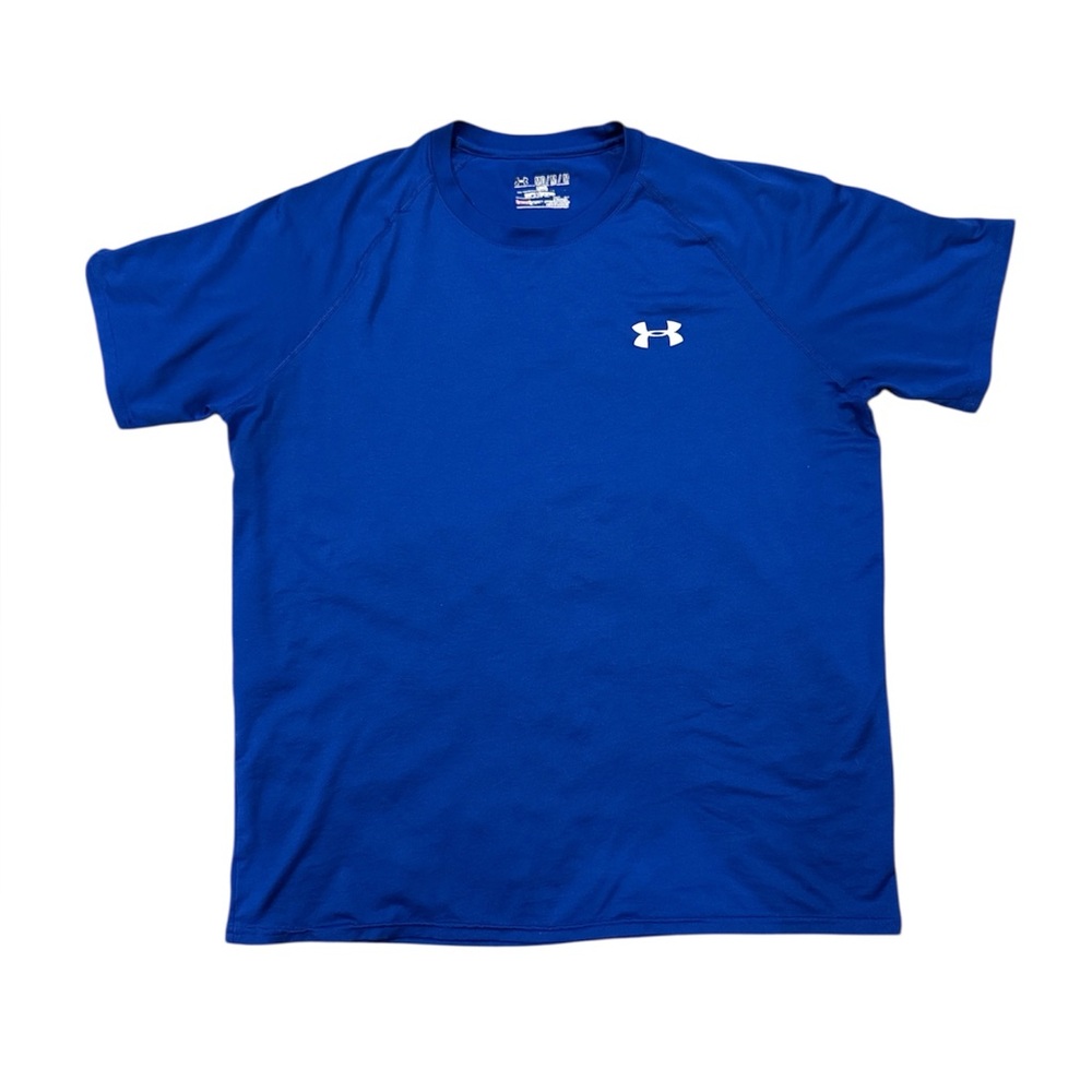 Under Armour Men's Royal Blue Short Sleeve Tee Medium Loose Heatgear